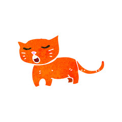 retro cartoon funny ginger cat