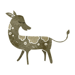 retro cartoon deer