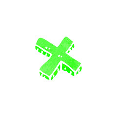 retro cartoon math symbol