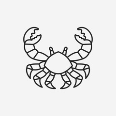 crab line icon