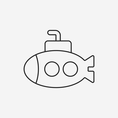 Fototapeta premium boat line icon