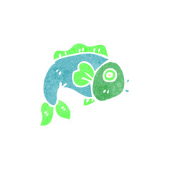 retro cartoon fish