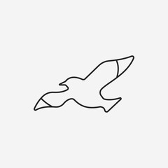 Seagull line icon
