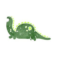 funny retro cartoon dinosaur