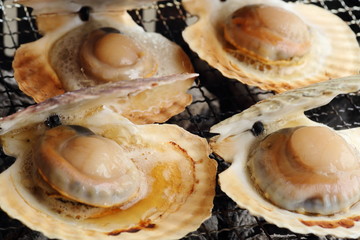 ホタテ炭火焼き