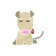 retro cartoon little dog