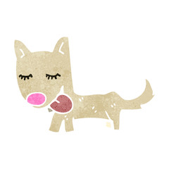 retro cartoon little dog