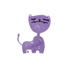 retro cartoon arrogant cat