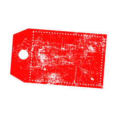 illustration vector grunge stamp of empty red price tag with mar