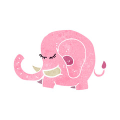 retro cartoon pink elephant