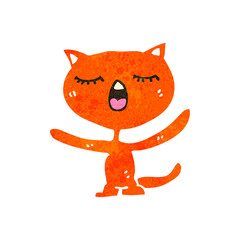 retro cartoon ginger cat
