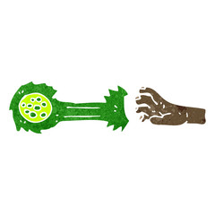 retro cartoon fireball spell