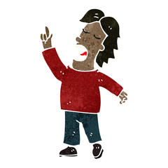 retro cartoon man making his point