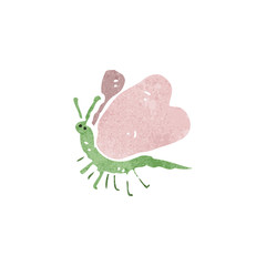 retro cartoon butterfly