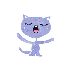 funny retro cartoon cat