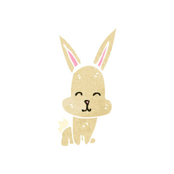 cute retro cartoon rabbit