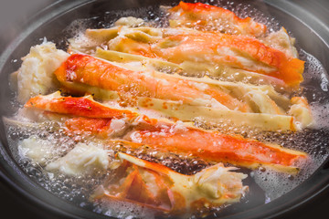 かに鍋　タラバガニ The king crab which I boiled