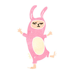 retro cartoon rabbit costume