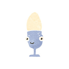 retro cartoon egg