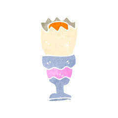 retro cartoon egg