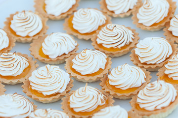 Close up of lemon meringue pie