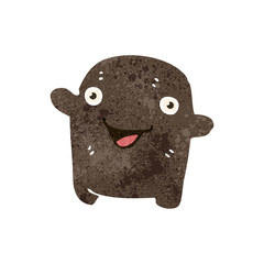 retro cartoon weird little person