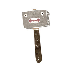 retro cartoon hammer