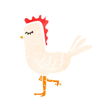retro cartoon chicken