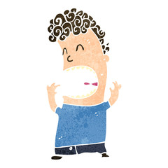 retro cartoon screaming man