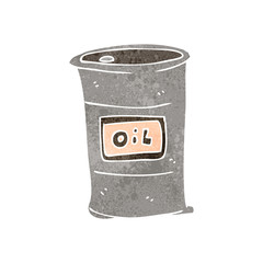 retro cartoon oil drum