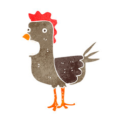 retro cartoon chicken