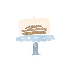 retro cartoon pie on stand