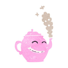 retro cartoon teapot