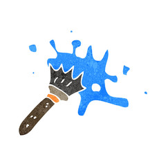 retro cartoon paintbrush