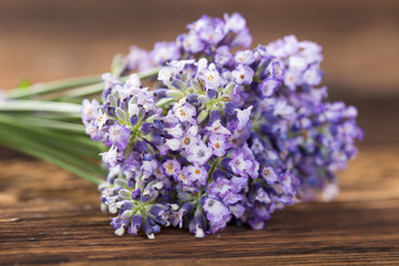 Lavender flowers with essential oil