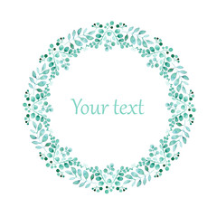 Watercolor floral frame