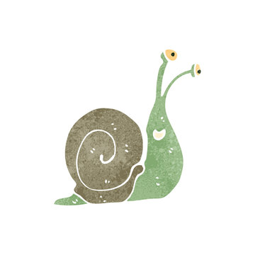 retro cartoon snail