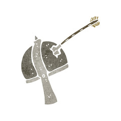 retro cartoon medieval helmet