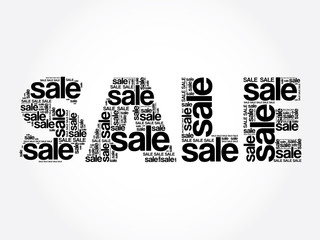 Obraz premium SALE Word, vector words cloud, business concept