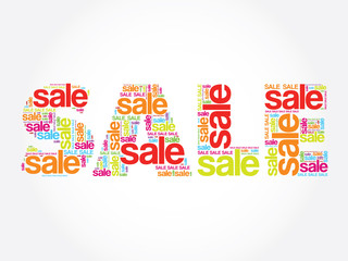 SALE Word, vector words cloud, business concept