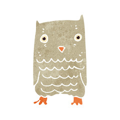 retro cartoon owl