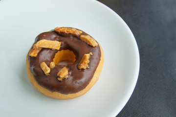 Chocolate Donuts on a plate