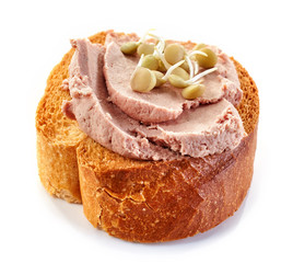 toasted bread with meat pate