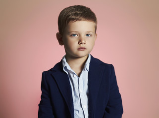 fashionable little boy in suit. fashion kids.business child © eugenepartyzan