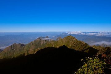 Fototapeta premium view of clouds from high mountain