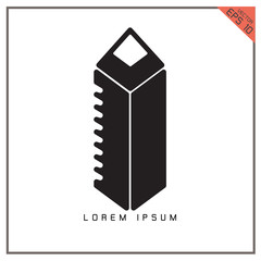 Commercial Building black and white set icons vector on white ba