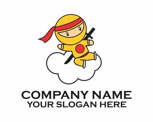 ninja cloud character vector