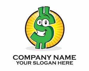 cheerful dollar image vector