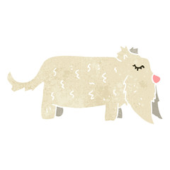 retro cartoon white terrier