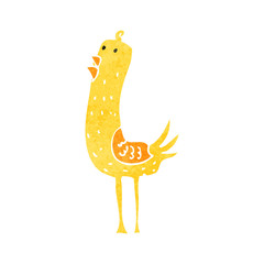 retro cartoon bird